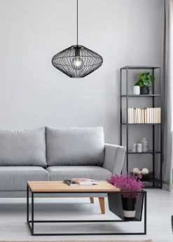 Sisustusvalaisimet^Trio Lighting riippuvalaisin Cobain E27 mattamusta