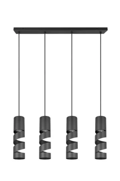 Sisustusvalaisimet^Trio Lighting riippuvalaisin Stream 4-os GU10 mattamusta