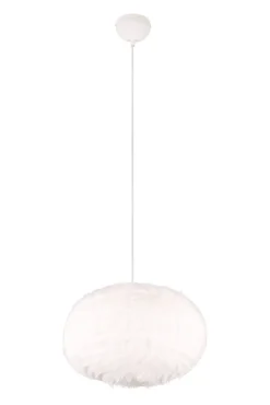 Sisustusvalaisimet^Trio Lighting riippuvalaisin Furry 50 cm E27 hiekanvalkoinen