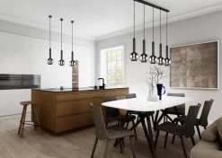 Sisustusvalaisimet^Trio Lighting riippuvalaisin Clayton 1-os E27 mattamusta