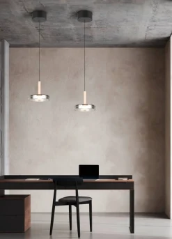 Sisustusvalaisimet^Trio Lighting riippuvalaisin Celeste LED 1-os mattamusta/kro