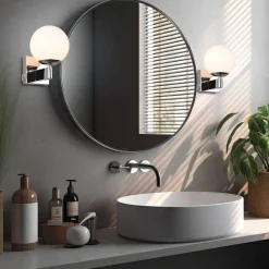 Sisustusvalaisimet^Trio Lighting seinävalaisin Kula H2O 1-os E14 kromi