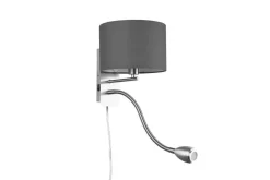 Sisustusvalaisimet^Trio Lighting seinävalaisin Hotel lukuvalolla E14 + LED harm