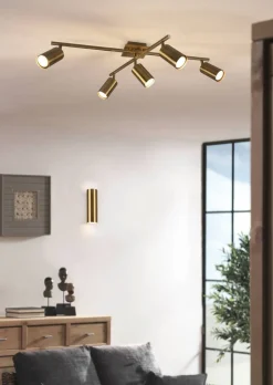 Sisustusvalaisimet^Trio Lighting seinävalaisin Marley 2xGU10 antiikkimessinki