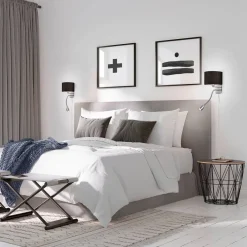 Sisustusvalaisimet^Trio Lighting seinävalaisin Hotel lukuvalolla E14 + LED must