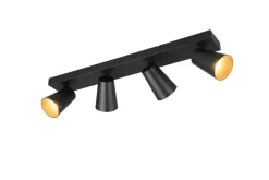 Sisustusvalaisimet^Trio Lighting spottivalaisin Sharp 4-os GU10 mattamusta/kult