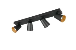 Sisustusvalaisimet^Trio Lighting spottivalaisin Sharp 4-os GU10 mattamusta/kult