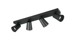 Sisustusvalaisimet^Trio Lighting spottivalaisin Sharp 4-os GU10 mattamusta/kult