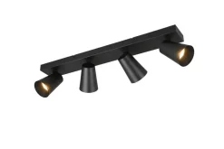 Sisustusvalaisimet^Trio Lighting spottivalaisin Sharp 4-os GU10 mattamusta/kult