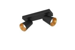 Sisustusvalaisimet^Trio Lighting spottivalaisin Sharp 2-os GU10 mattamusta/kult