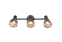 Sisustusvalaisimet^Trio Lighting spottivalaisin Tarifa 3-os E14 mattamusta/krom