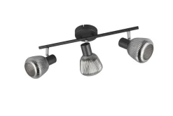 Sisustusvalaisimet^Trio Lighting spottivalaisin Tarifa 3-os E14 mattamusta/krom