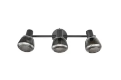 Sisustusvalaisimet^Trio Lighting spottivalaisin Tarifa 3-os E14 mattamusta/krom