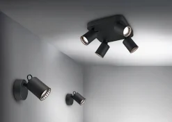 Sisustusvalaisimet^Trio Lighting spottivalaisin Pago 1-os GU10 mattamusta