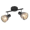 Sisustusvalaisimet^Trio Lighting spottivalaisin Tarifa 2-os E14 mattamusta/krom