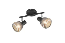 Sisustusvalaisimet^Trio Lighting spottivalaisin Tarifa 2-os E14 mattamusta/krom
