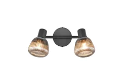 Sisustusvalaisimet^Trio Lighting spottivalaisin Tarifa 2-os E14 mattamusta/krom