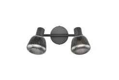 Sisustusvalaisimet^Trio Lighting spottivalaisin Tarifa 2-os E14 mattamusta/krom