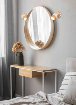 Sisustusvalaisimet^Trio Lighting spottivalaisin Aruni 1-os GU10 puu/mattavalkoi