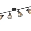 Sisustusvalaisimet^Trio Lighting spottivalaisin Tarifa 4-os E14 mattamusta/krom