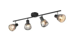 Sisustusvalaisimet^Trio Lighting spottivalaisin Tarifa 4-os E14 mattamusta/krom