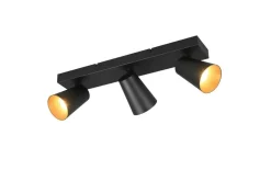 Sisustusvalaisimet^Trio Lighting spottivalaisin Sharp 3-os GU10 mattamusta/kult