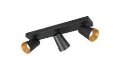 Sisustusvalaisimet^Trio Lighting spottivalaisin Sharp 3-os GU10 mattamusta/kult