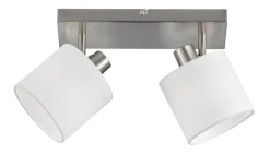 Sisustusvalaisimet^Trio Lighting spottivalaisin Tommy 2-os E14 harjattu teräs/v