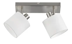 Sisustusvalaisimet^Trio Lighting spottivalaisin Tommy 2-os E14 harjattu teräs/v
