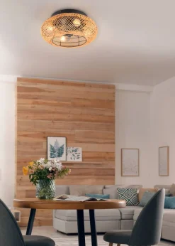 Sisustusvalaisimet^Trio Lighting tuuletinkattovalaisin Lillesand 4xE27 mattamus