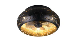 Sisustusvalaisimet^Trio Lighting tuuletinkattovalaisin Bidar 3xE27 mattamusta/k