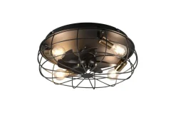 Sisustusvalaisimet^Trio Lighting tuuletinkattovalaisin Trondheim 4xE27 mattamus