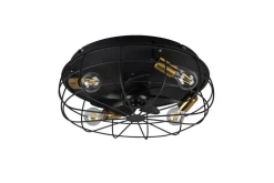 Sisustusvalaisimet^Trio Lighting tuuletinkattovalaisin Trondheim 4xE27 mattamus