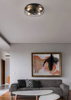 Sisustusvalaisimet^Trio Lighting tuuletinkattovalaisin Trondheim 4xE27 mattamus