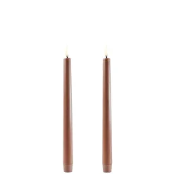 Koriste- Ja Kausivalot^Uyuni LED kynttilä 2,3x25 cm caramel smooth 2 kpl