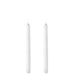Koriste- Ja Kausivalot^Uyuni LED kynttilä 2,3x25 cm valkea smooth 2 kpl