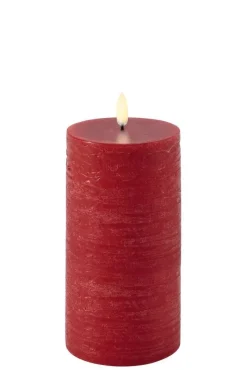 Koriste- Ja Kausivalot^Uyuni LED pöytäkynttilä 7,8x15 cm carmine red rustiikki