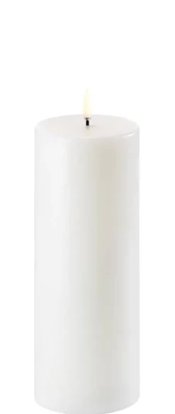 Koriste- Ja Kausivalot^Uyuni LED pöytäkynttilä 7,8x20 cm valkea smooth