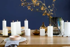 Koriste- Ja Kausivalot^Uyuni LED pöytäkynttilä 7,8x20 cm valkea smooth