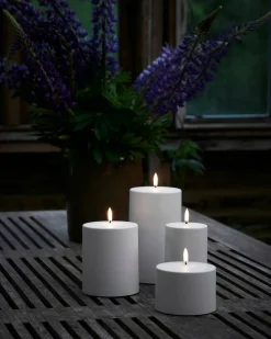 Koriste- Ja Kausivalot^Uyuni LED-kynttilä ulkokäyttöön 7,8x17,8 cm White