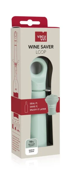 Juoma- Ja Baaritarvikkeet^Vacuvin viinipumppu ja korkki Loop Jade