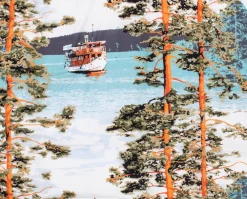 Keittiötekstiilit|Kankaat Ja Käsityötarvikkeet^Vallila vahakangas Maisemamatka 145 cm multi