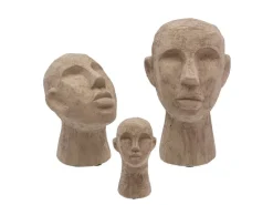 Koriste-Esineet^Villa Collection Talvik veistos 23 cm sementti ruskeanharmaa