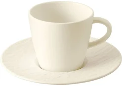 Astiat^Villeroy&Boch Manufacture Rock Kahvikupin alunen 15,5x2 cm valkoinen