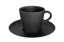 Astiat^Villeroy&Boch Manufacture Rock espressokuppi ja alunen musta