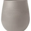 Maljakot Ja Ruukut^Villeroy&Boch Manufacture Collier vaasi 21x21x23 cm 5,54 L taupe carre