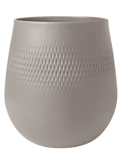 Maljakot Ja Ruukut^Villeroy&Boch Manufacture Collier vaasi 21x21x23 cm 5,54 L taupe carre