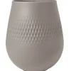 Maljakot Ja Ruukut^Villeroy&Boch Manufacture Collier vaasi 12x12x15 cm 1,1 L taupe carre
