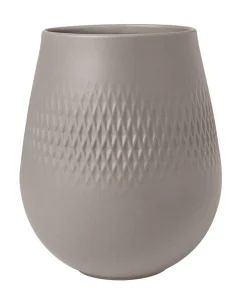 Maljakot Ja Ruukut^Villeroy&Boch Manufacture Collier vaasi 12x12x15 cm 1,1 L taupe carre