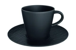 Astiat^Villeroy&Boch Manufacture Rock kahvikuppi ja alunen musta